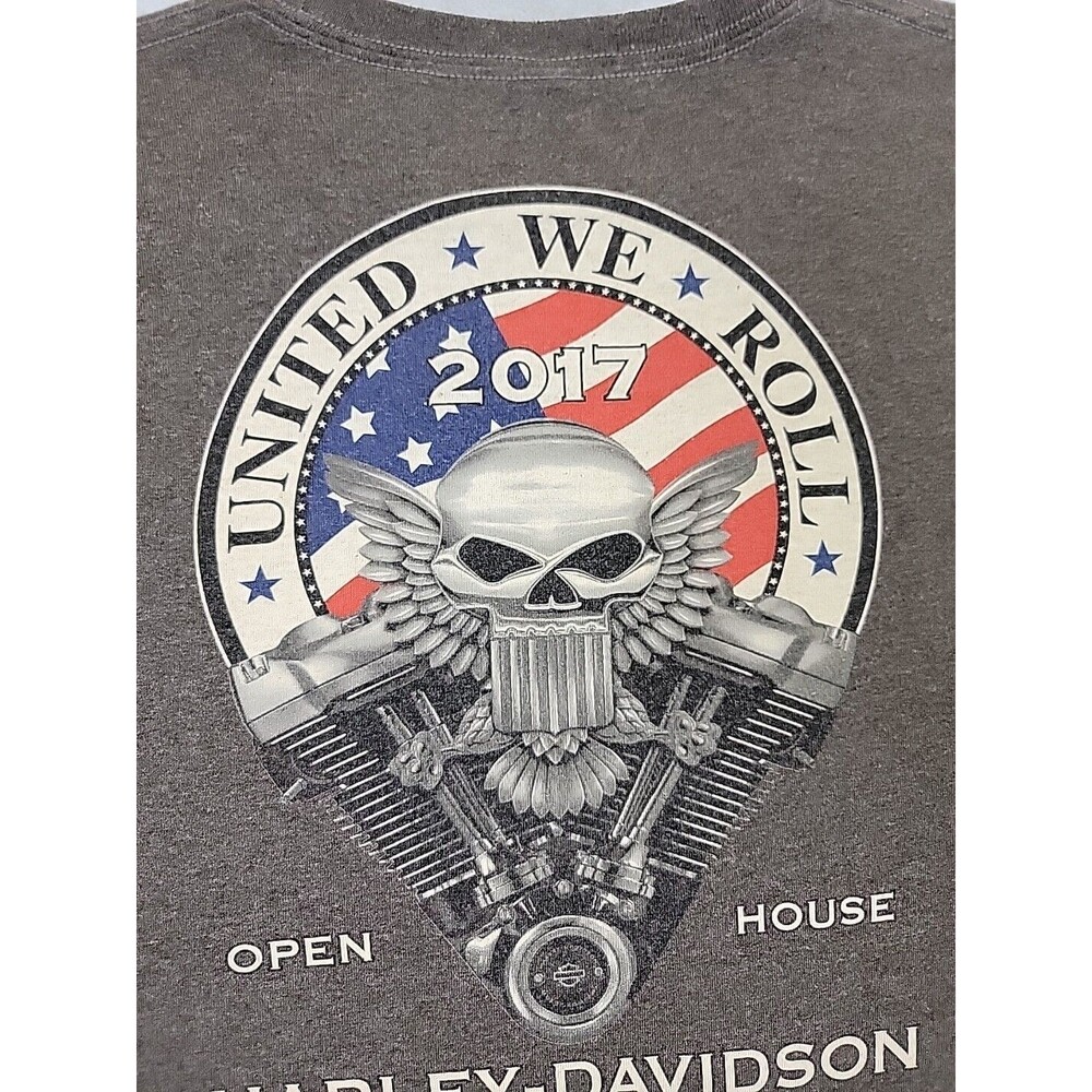 Harley Davidson T Shirt Mens Xl Gray United We Roll Pennsylvania Motorcycle Bike View 2